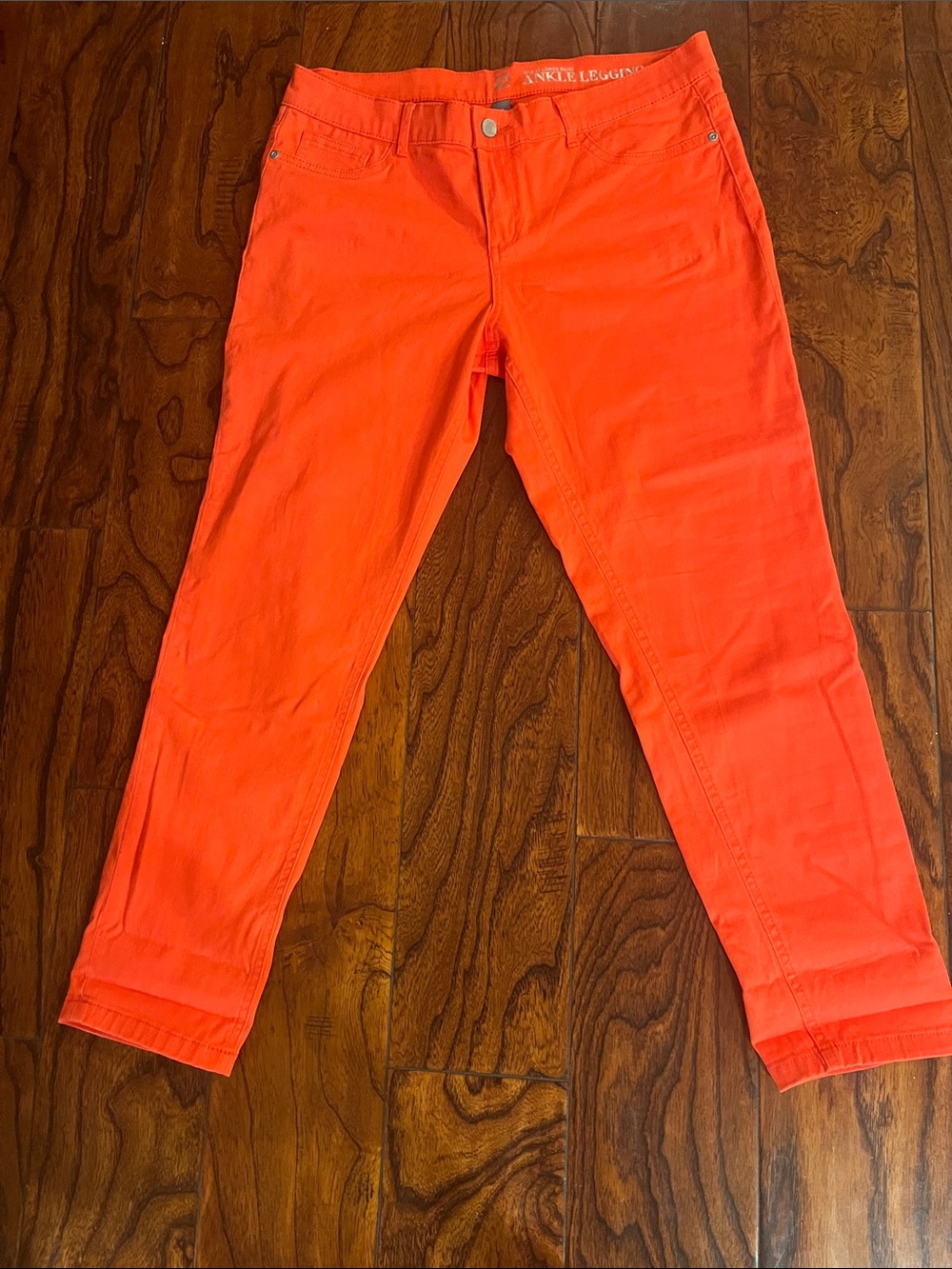 New York & Company Orange Ankle Legging